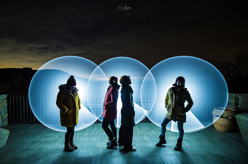 Sesion de light painting en Gudar Javalambre